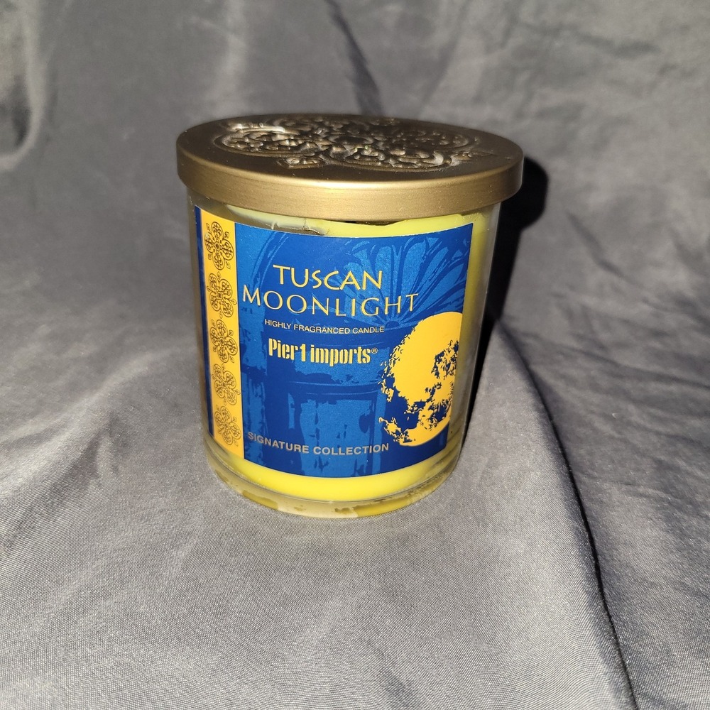 Vintage Pier 1 Imports Tuscan Moonlight Candle Jar 4.75 oz RARE